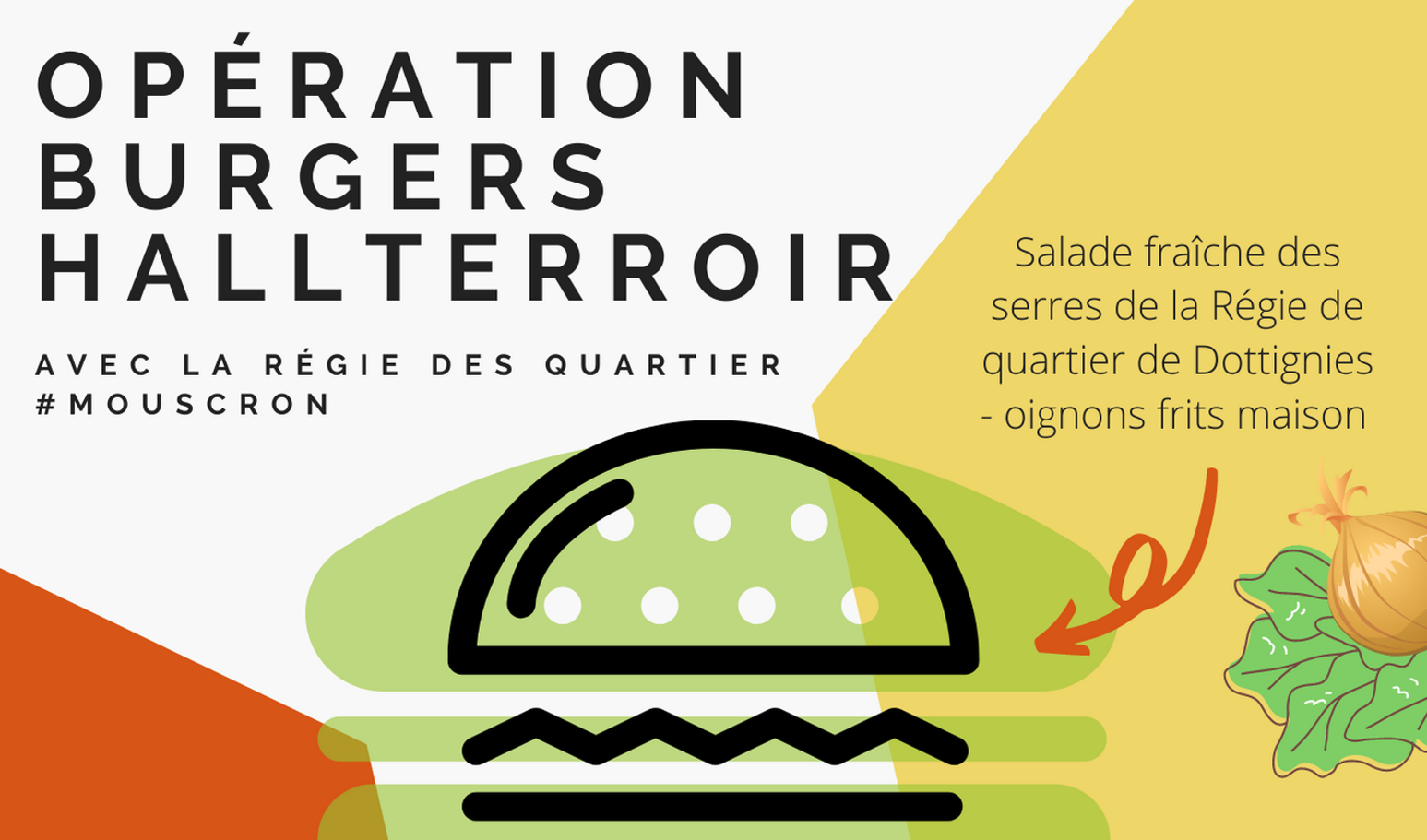 OPERATION BURGER – 16 mars 2022 au Hall du Terroir – dès 11h30 à #Mouscron